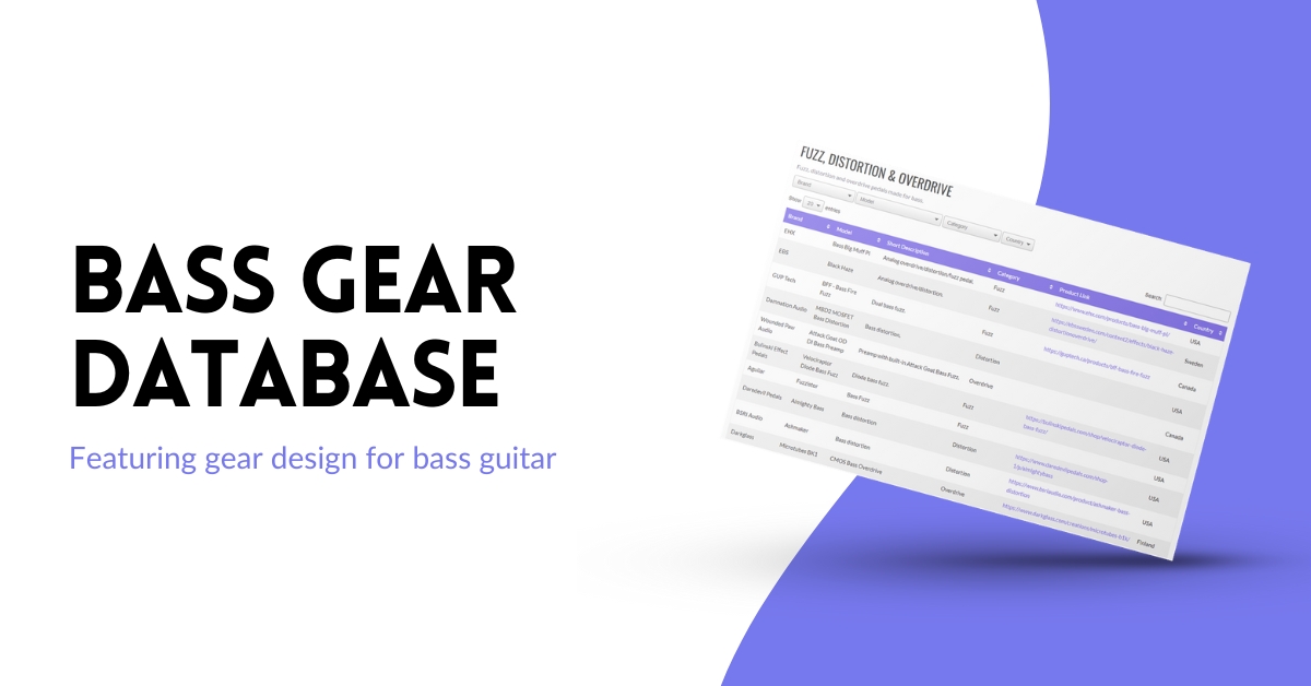 Say Hello to the Bass Gear Database!